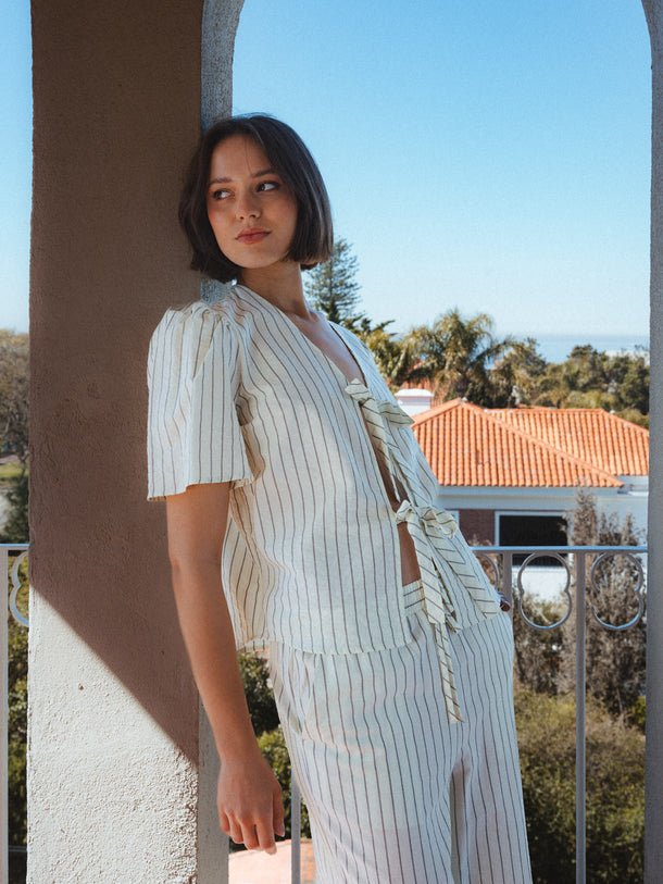 Product CAMISA JACELYN - Seafoam Green Stripes:RAVEN - Image 1