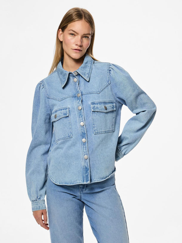 Product CAMISA SIKA - Light Blue Denim - Image 2