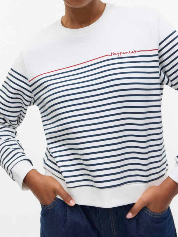 Product POLERÓN FERNANDA - Cloud Dancer Print:HAPPINESS - Image 1