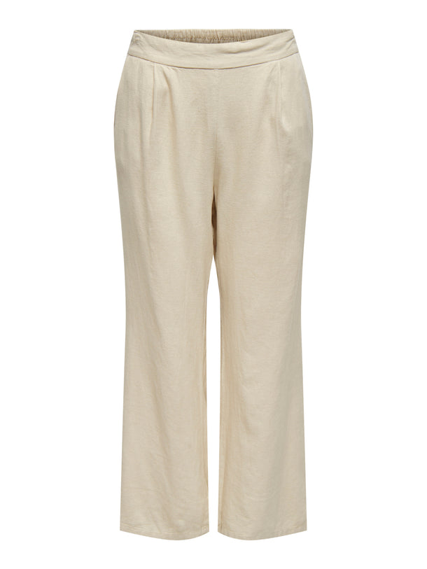 Product PANTALÓN SAY EFECTO LINO - Oatmeal Detail:MELANGE - Image 1