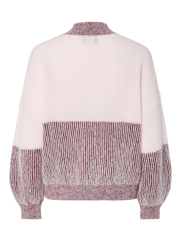 Product SWEATER NELLA - Tawny Port Detail:Pink-a-boo colorblock - Image 2