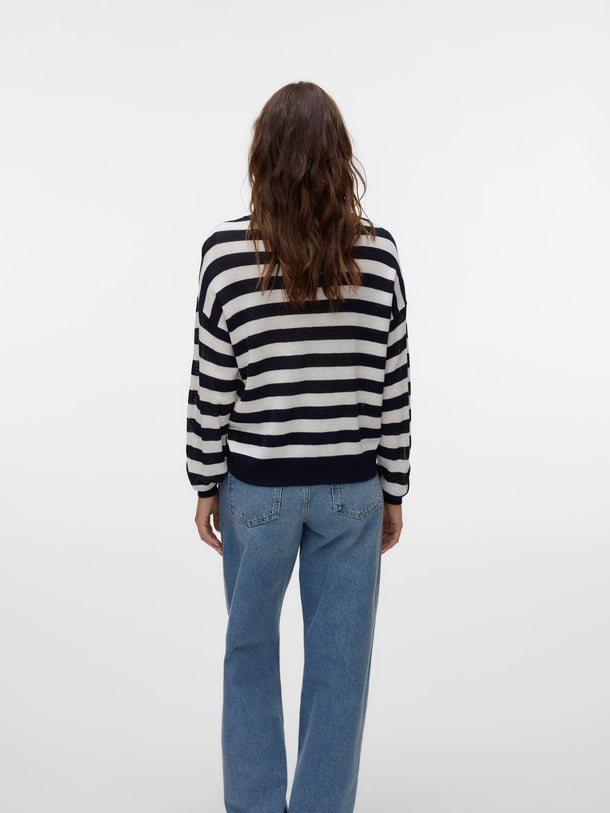 Product SWEATER NEWLEXSUN - Navy Blazer Detail:W. SNOW WHITE - Image 3