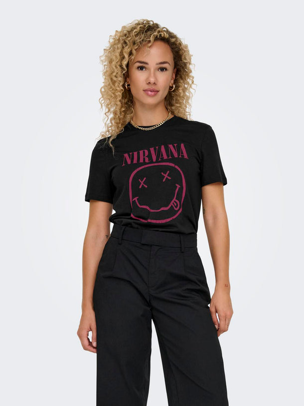 Product POLERA NIRVANA - Black Print:Smilling beaujolais - Image 1