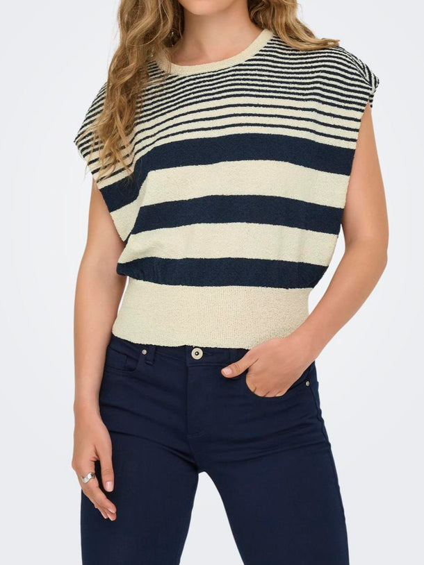 Product TOP MIA - Egret Stripes:Total Eclipse - Image 1