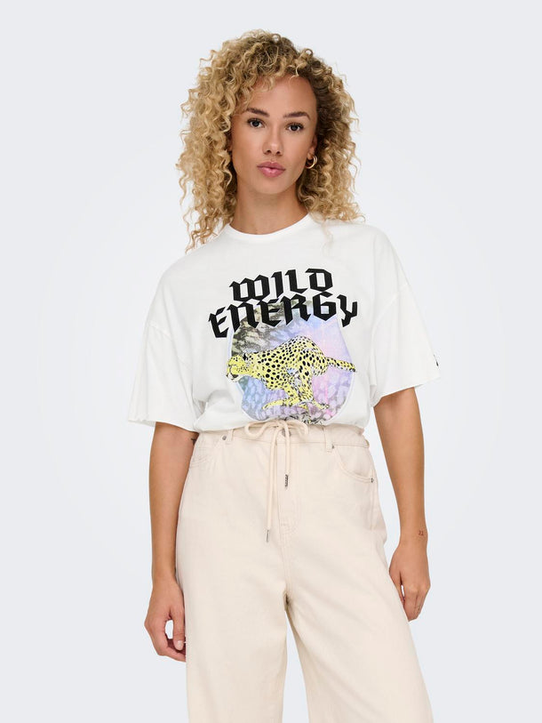 Product CAMISETA LUCY - Cloud Dancer Print:Wild duchess - Image 1