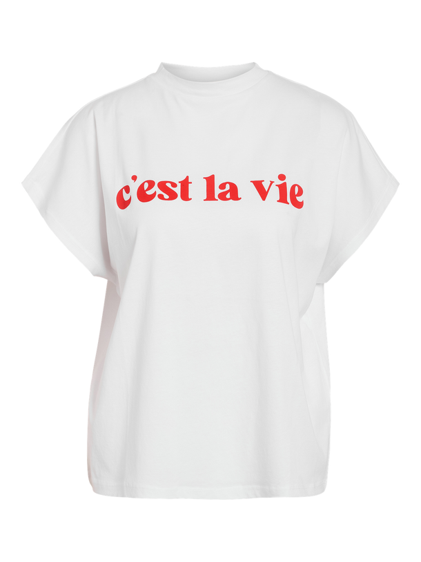 Product CAMISETA KIM - Bright White Print:C EST LA VIE - Image 2