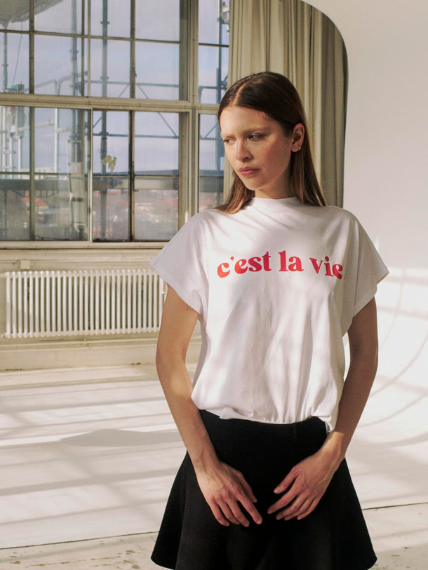 Product CAMISETA KIM - Bright White Print:C EST LA VIE - Image 1