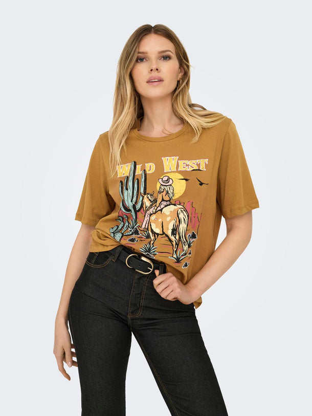 Product POLERA STACEY - Bone Brown Print:Wild west - Image 6