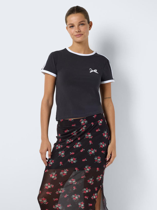 Product CAMISETA LENI - Obsidian Print:WHITE BOW - Image 1