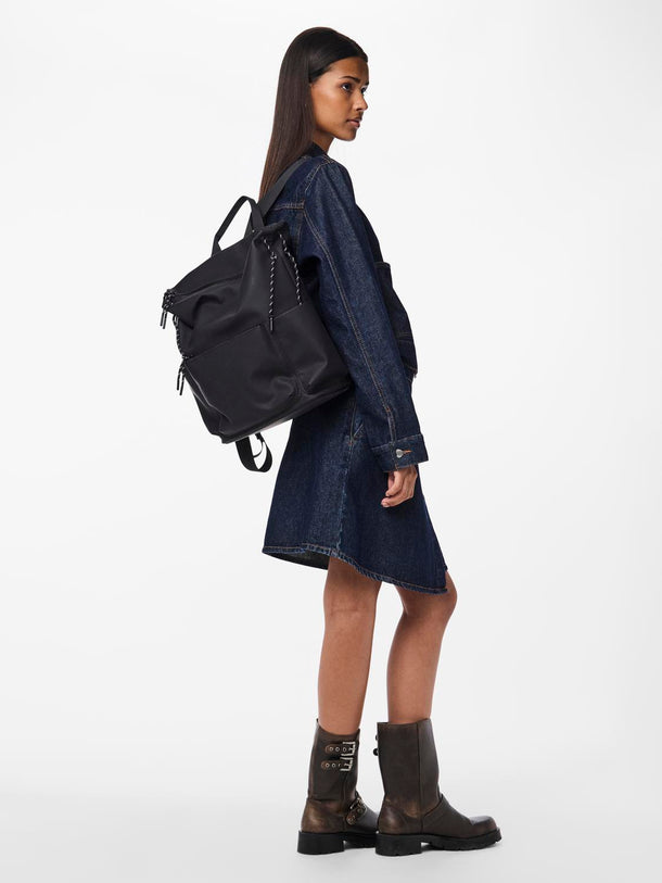 Product MOCHILA NILUA - Black Detail:Black/white string - Image 2