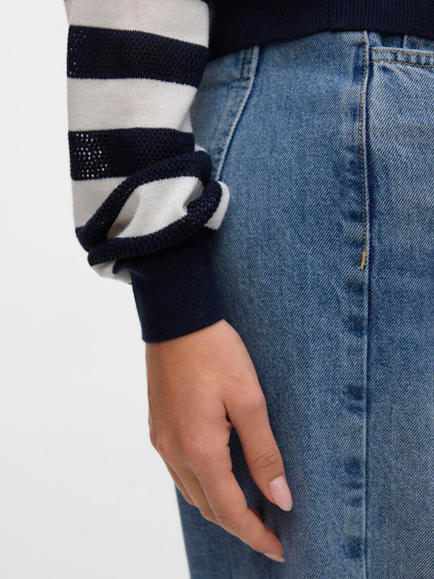 Product SWEATER NEWLEXSUN - Navy Blazer Detail:W. SNOW WHITE - Image 5