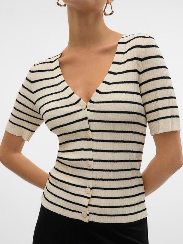 Product CÁRDIGAN REBECCA - Birch Stripes:BLACK - Image 1