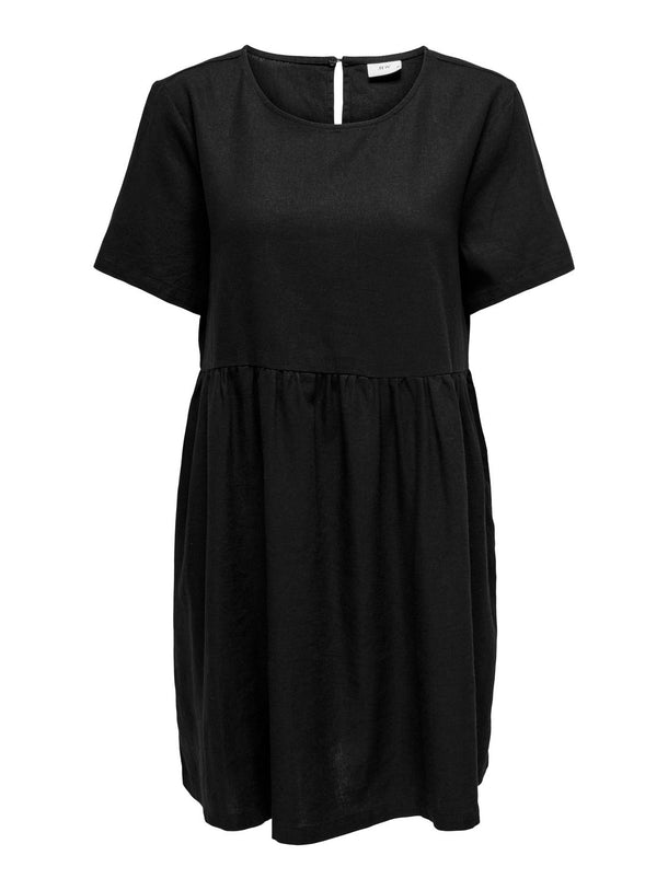 Product VESTIDO SAY EFECTO LINO - Black - Image 1