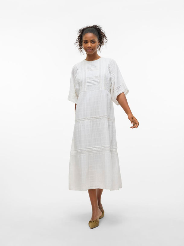 Product VESTIDO MAXI TEJIDO BERTINE-Snow White - Image 5