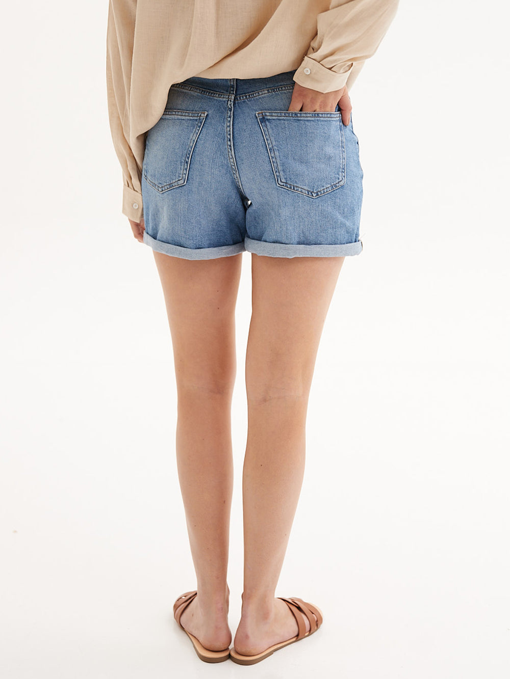 SHORT JOSEPHINE  - Light Blue Denim