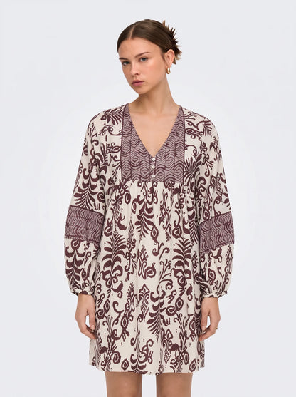 VESTIDO CORTO CUELLO V RICHIZ-