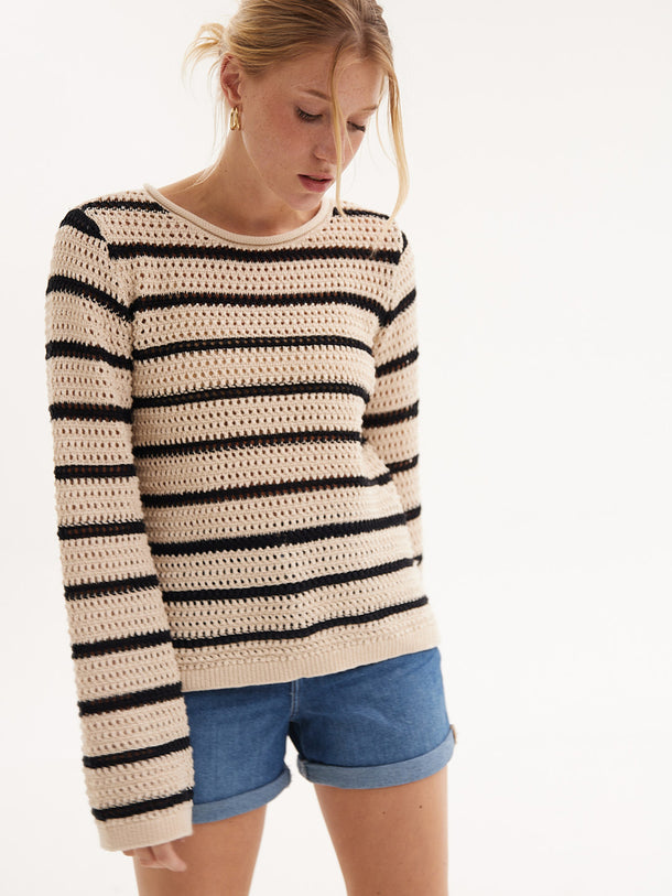 Product KNIT NESKA - Birch Stripes:BLACK - Image 1