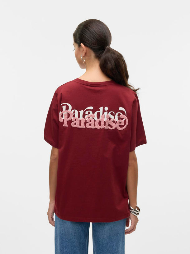 Product POLERA OVERSIZE ESTAMPADA DORIS-Syrah Print:PARADISE - Image 3