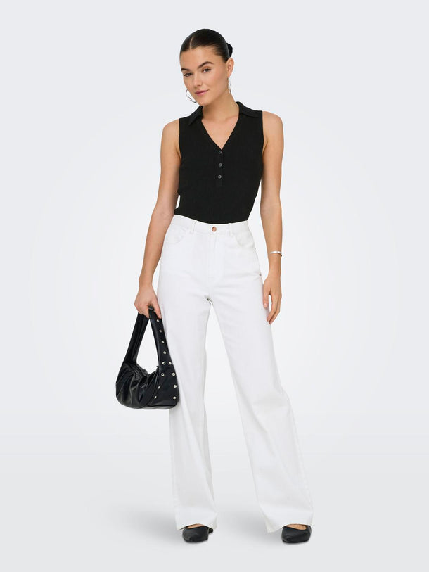 Product TOP TEJIDO CON CUELLO CAMISERO NANNA-Black - Image 4