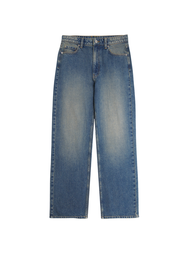 Product JEAN STRAIGHT MID RISE BMK-Vintage Dark Blue Denim - Image 4