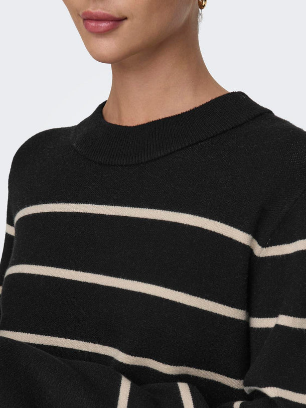 Product SWEATER MILA - Black Stripes:CEMENT - Image 6