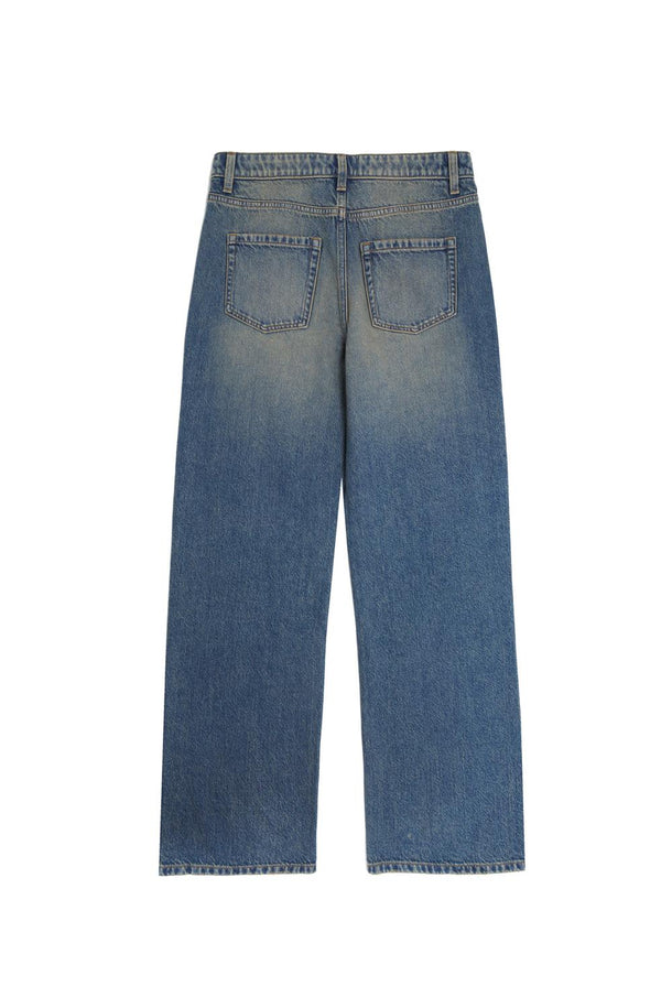 Product JEAN STRAIGHT MID RISE BMK-Vintage Dark Blue Denim - Image 5