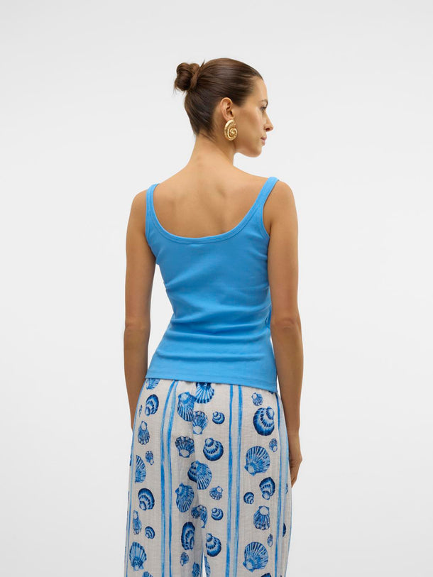 Product TOP BÁSICO SIN MANGAS BORDADO ANA-Azure Blue Print:STARFISH - Image 3