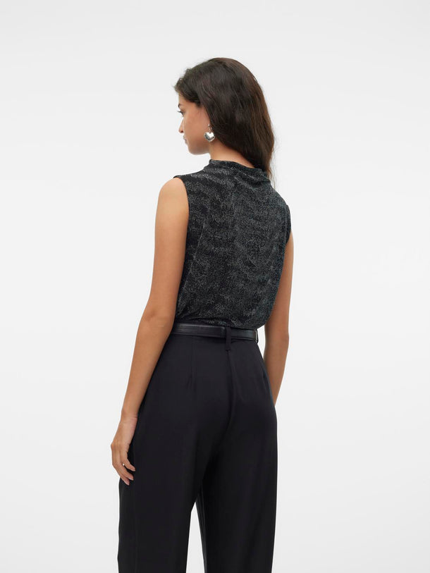 Product TOP LUCY - Black Detail:SILVER LUREX - Image 4
