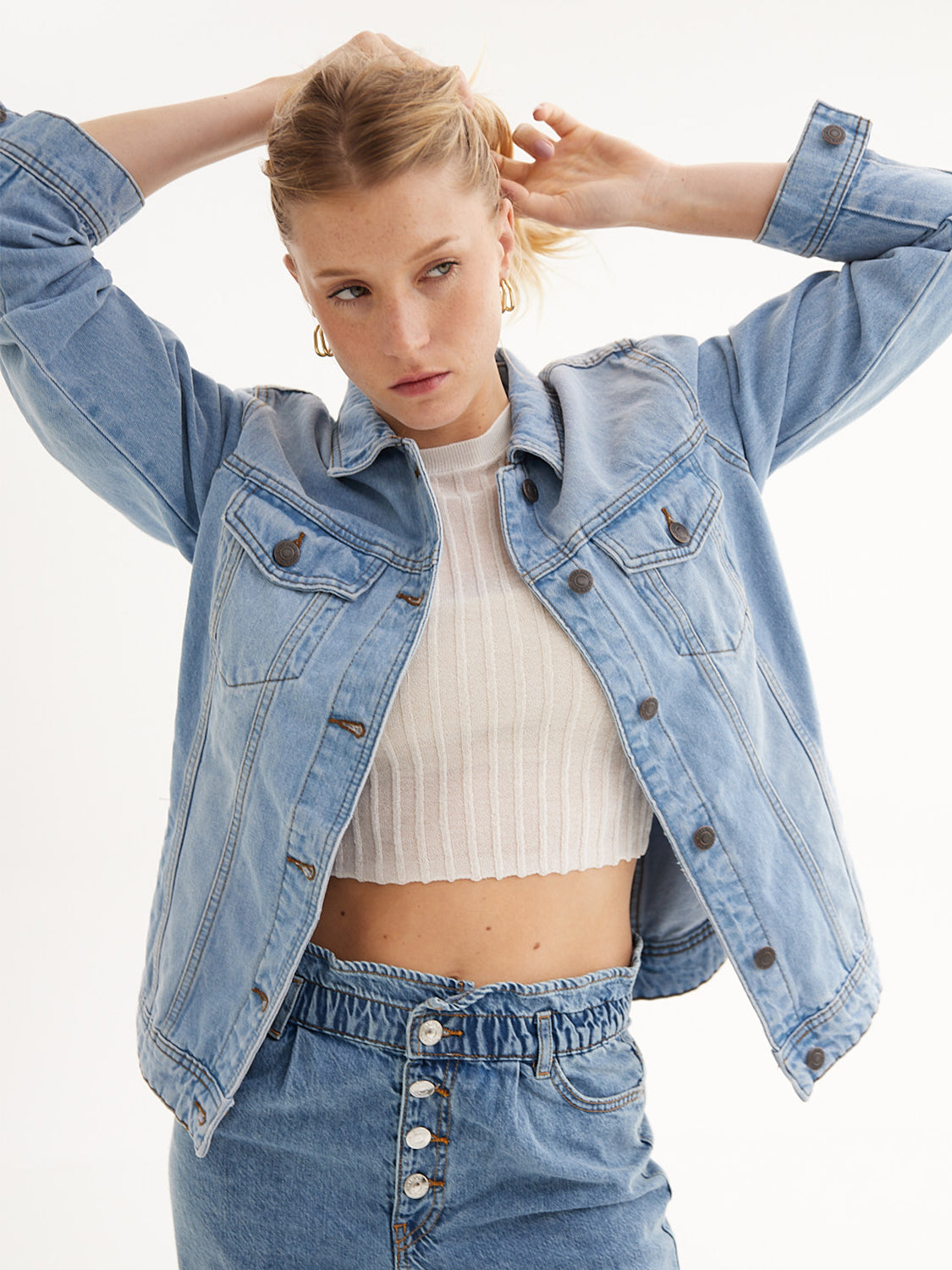 CHAQUETA OLE DENIM - Light Blue Denim