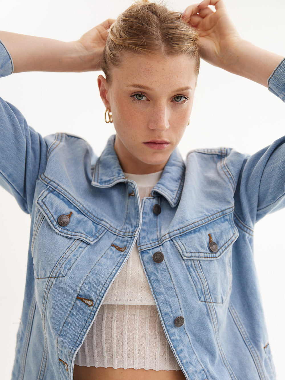 CHAQUETA OLE DENIM - Light Blue Denim