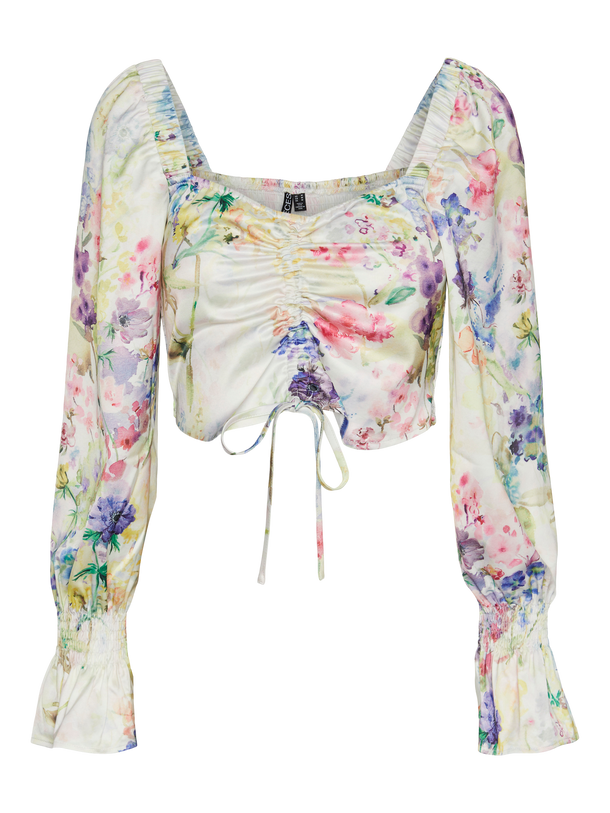 Product TOP MARI - Cloud Dancer AOP:FLOWERS - Image 4