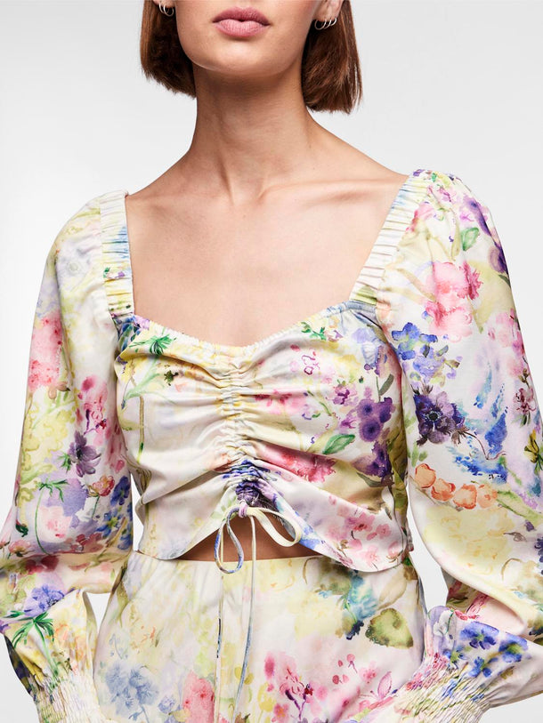 Product TOP MARI - Cloud Dancer AOP:FLOWERS - Image 6