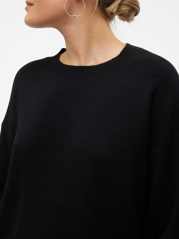 Product SWEATER NANCY - Black Detail:SOLID - Image 6