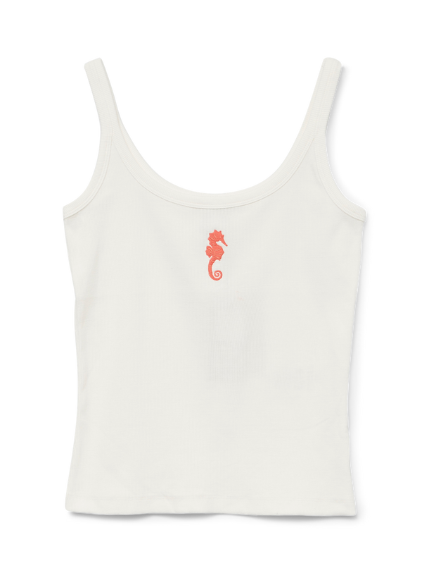 Product TOP BÁSICO SIN MANGAS BORDADO ANA - Snow White Print:SEAHORSE - Image 4
