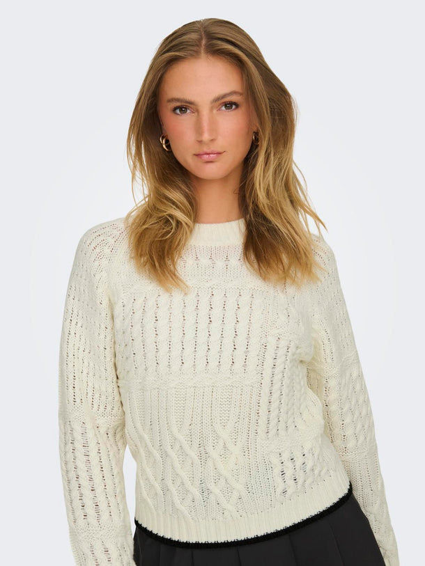 Product SWEATER JASSY - Eggnog Detail:W. BLACK - Image 6