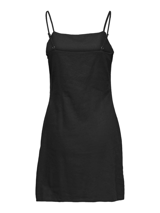 Product VESTIDO CARO EFECTO LINO - Black - Image 4