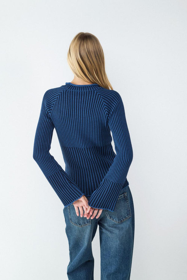 Product SWEATER TEJIDO ACANALADO BMK-Dark Blue - Image 3