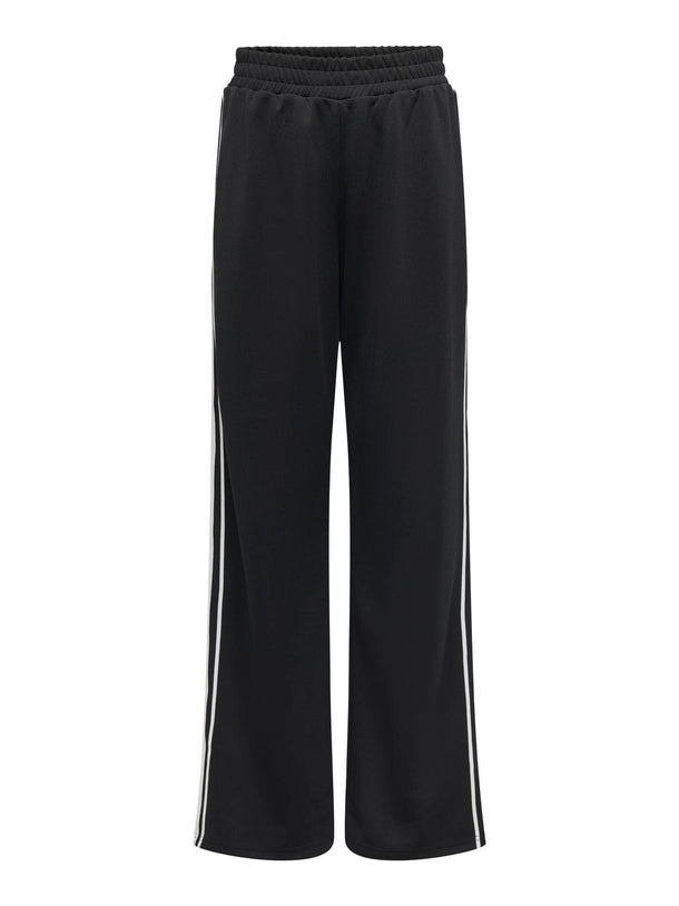 Product PANTALÓN TEJIDO CON CINTURA ELÁSTICA CAYLA - Black Detail:Bright white - Image 1