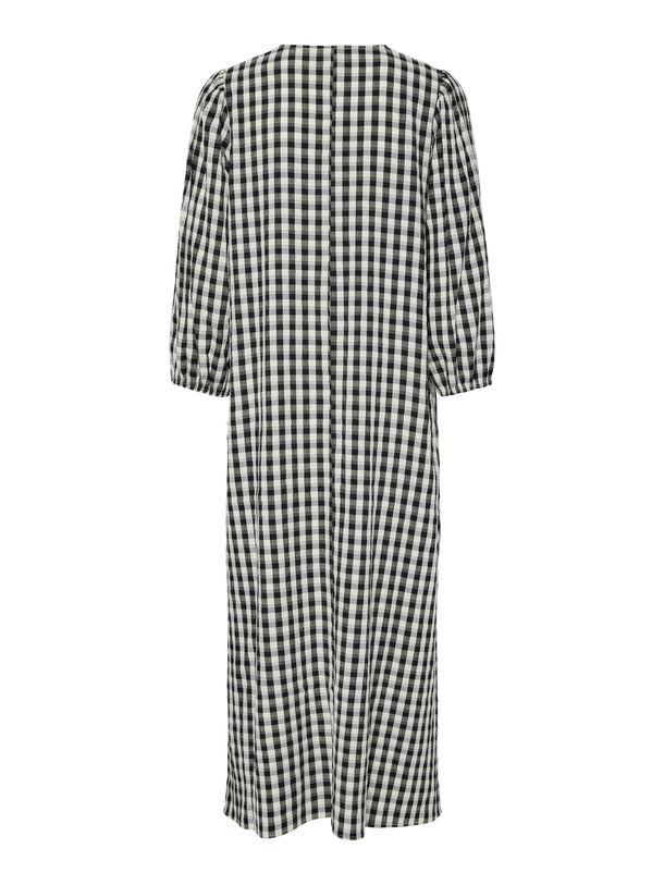 Product VESTIDO DUJA - Black Checks:CLOUD DANCER - Image 5