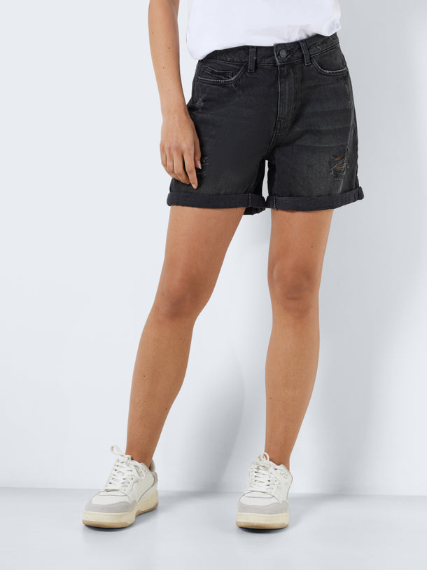 Product SHORT MILEY CON ROTURAS - Black Denim - Image 1