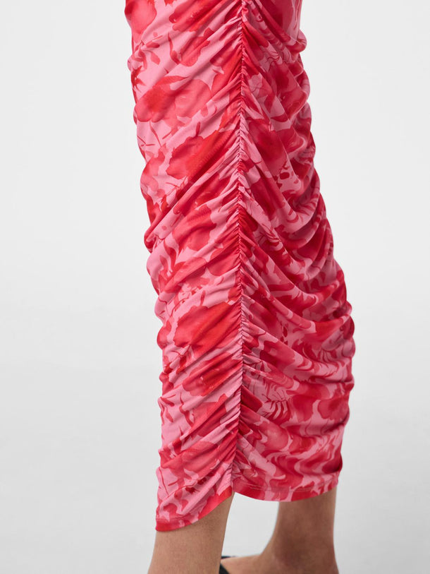 Product VESTIDO CUELLO BOTE ESTAMPADO ALLY-Pink Tulle AOP:Flowers - Image 6