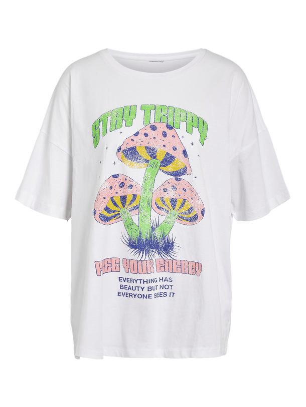 Product POLERA IDA - Bright White Print:STAY TRIPPY - Image 1