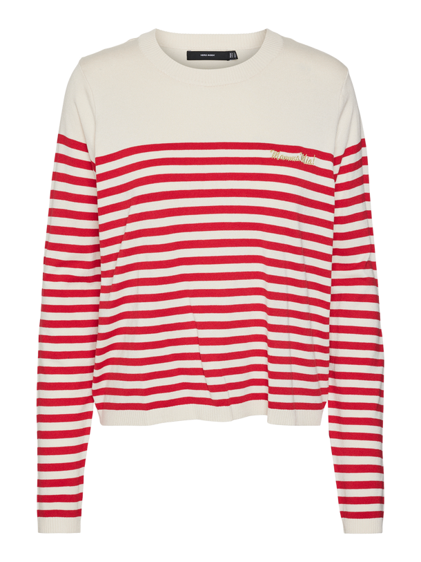 Product SWEATER MAMMA MIA - Birch Stripes:W. SALSA + GOLD BRODERIE - Image 1