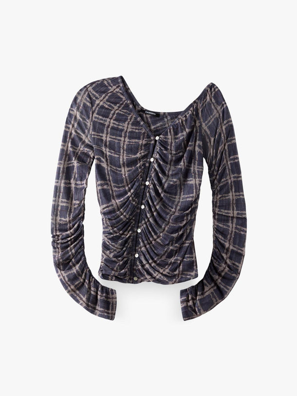 Product TOP ASIMÉTRICO CUADROS BMK-Purple Hebe - Image 4