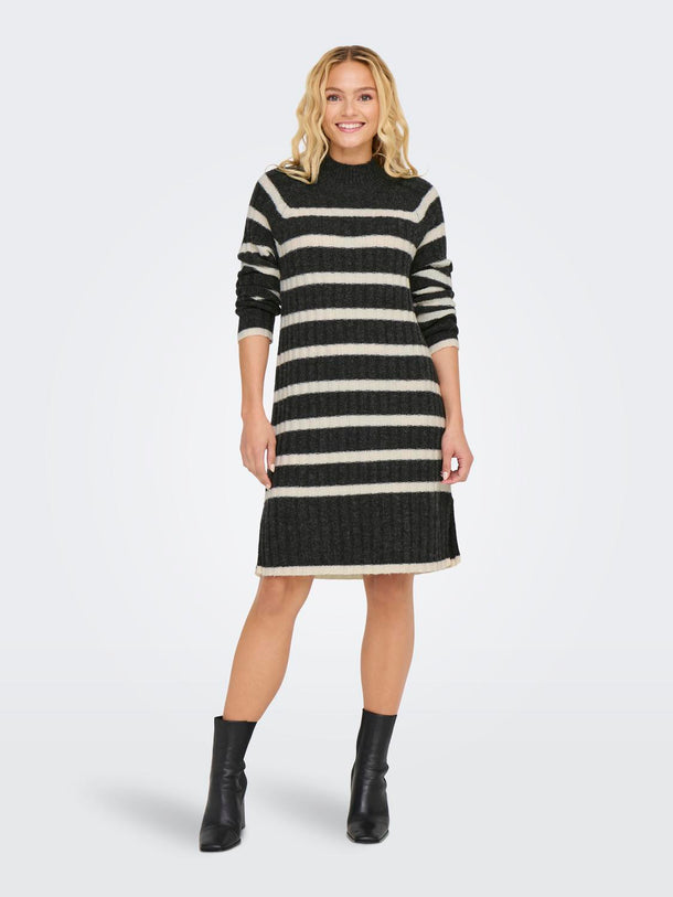 Product VESTIDO MILEY - Dark Grey Melange Stripes:BIRCH - Image 2