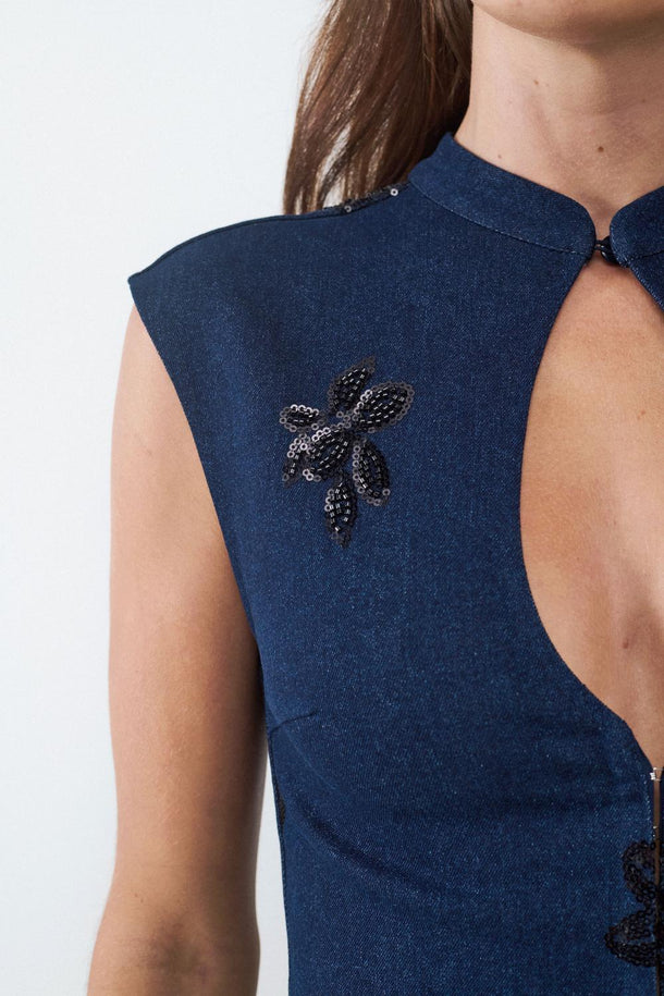 Product TOP DENIM ALBALORIOS BMK-Neon Navy - Image 6