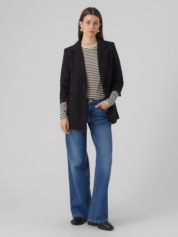 Product BLAZER FRIDA - Black Detail:SALT AND PEPPER - Image 3