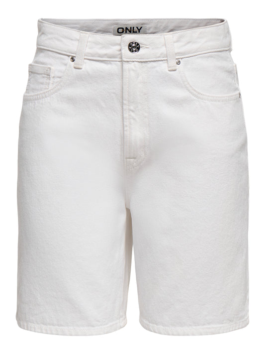 SHORT DENIM TIRO ALTO BILLIE-Bright White