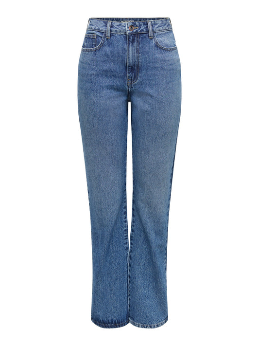 JEAN RECTO TIRO ALTO BILLIE-Medium Blue Denim