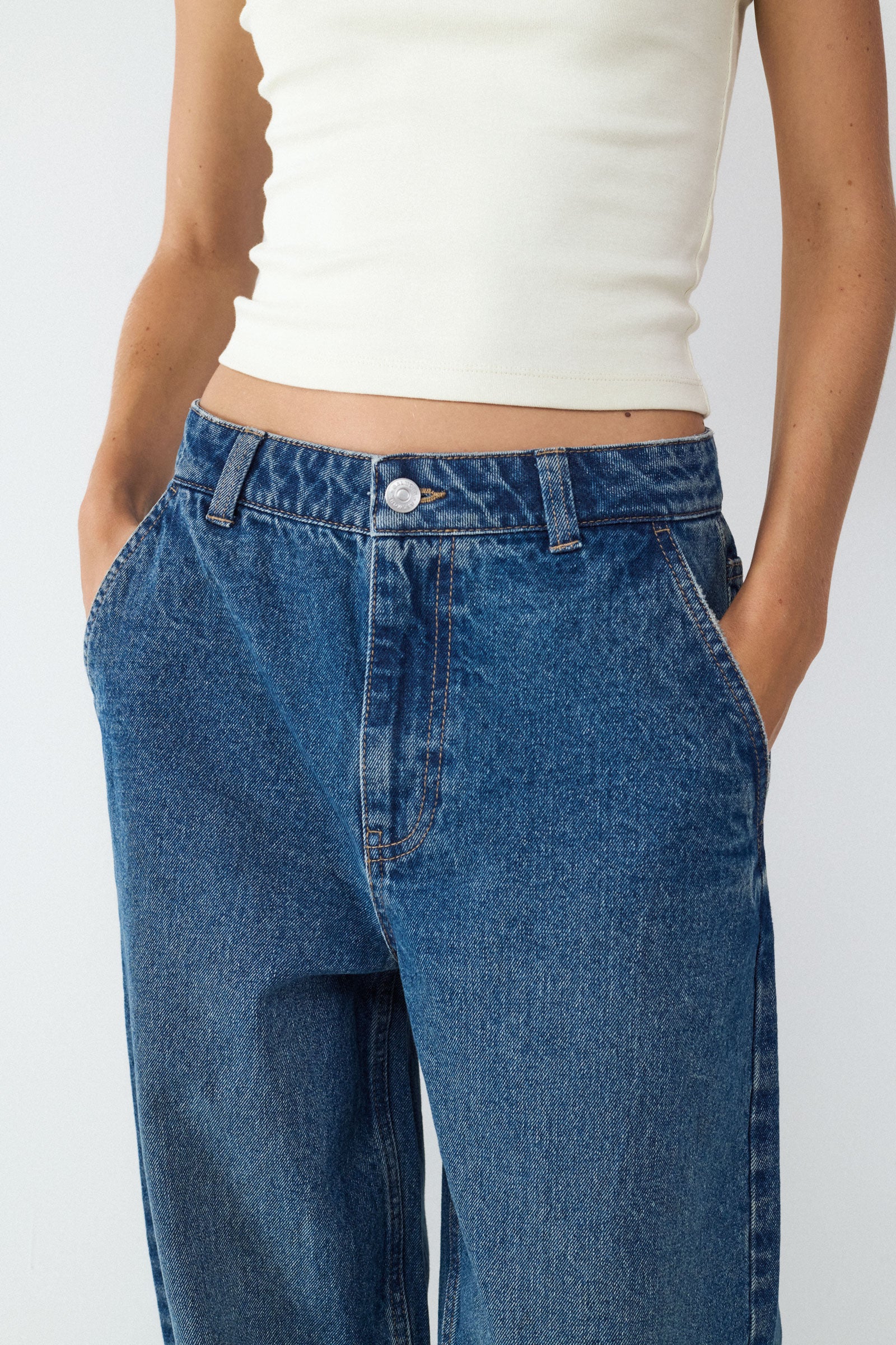 JEAN SKATER BMK-Vintage Dark Blue Denim